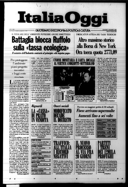 Italia oggi : quotidiano di economia finanza e politica